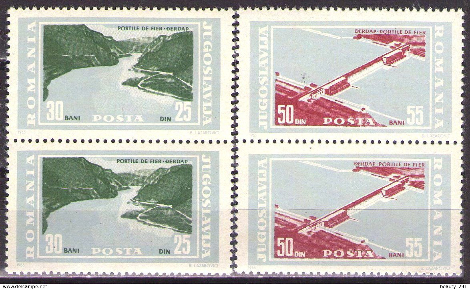 Yugoslavia 1965 - Inauguration Of Djerdap Hydroelectric Project - Mi 1114-1115 - MNH**VF - Ongebruikt