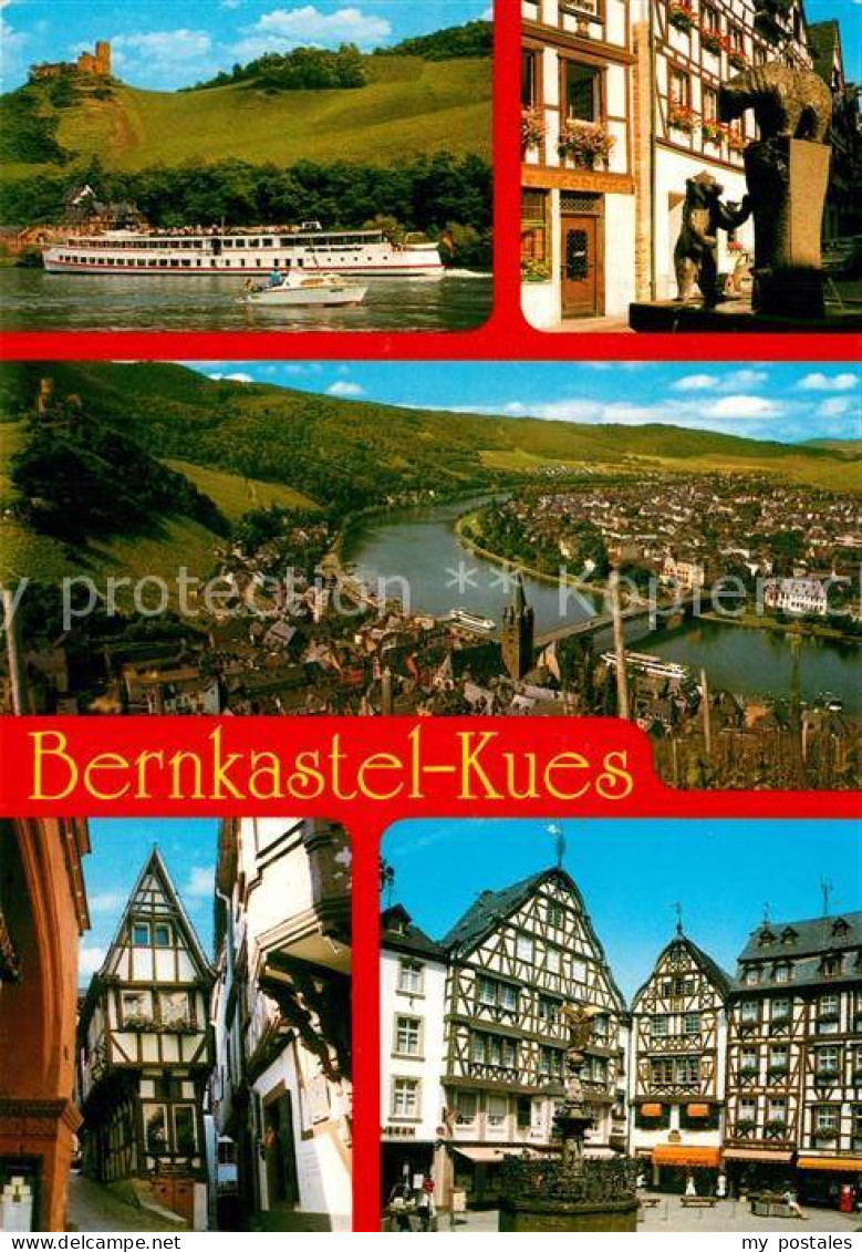 72935719 Bernkastel-Kues Ausflugsdampfer Burg Brunnen Moseltal Altstadt Fachwerk - Bernkastel-Kues