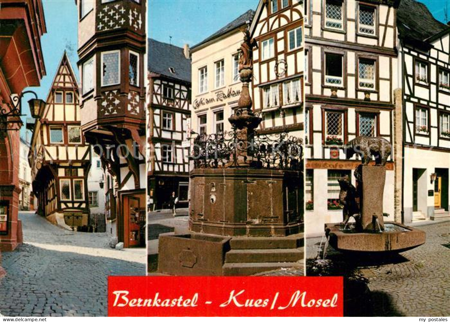 72935716 Bernkastel-Kues Altstadt Brunnen Fachwerkhaeuser Bernkastel-Kues - Bernkastel-Kues