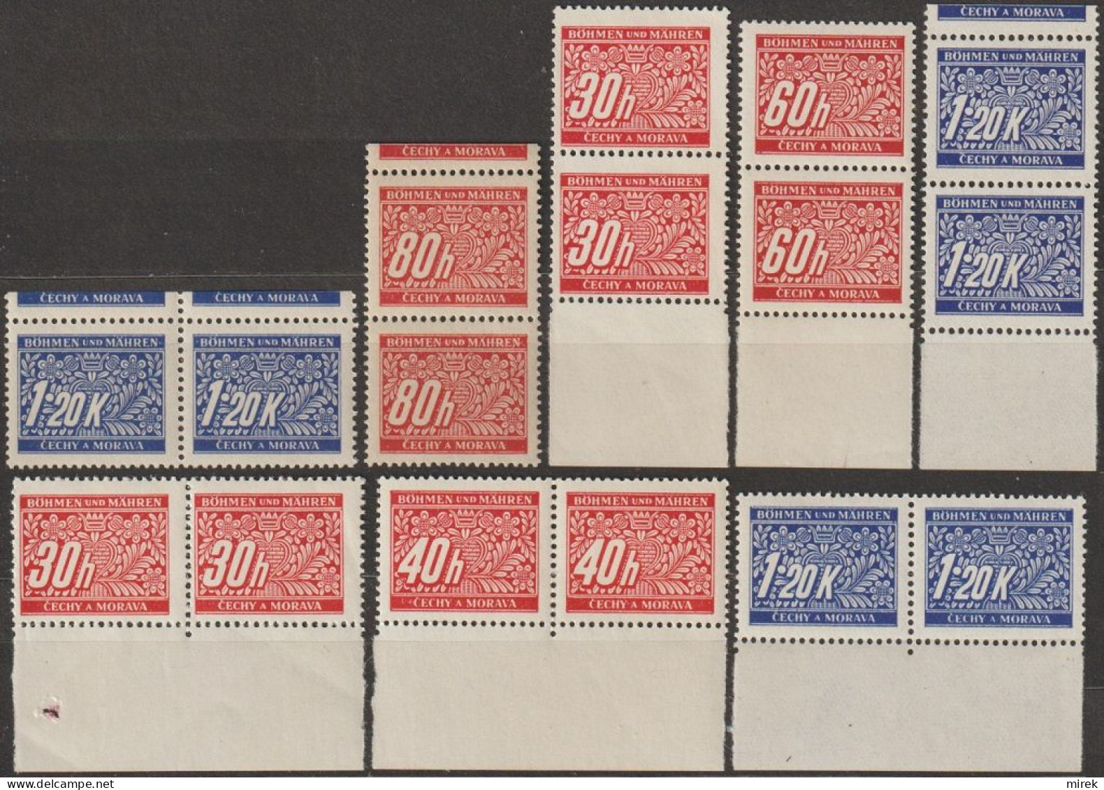 013/ Pof. DL 4-5,7-8,10; Border And Cut Stamps - Ungebraucht