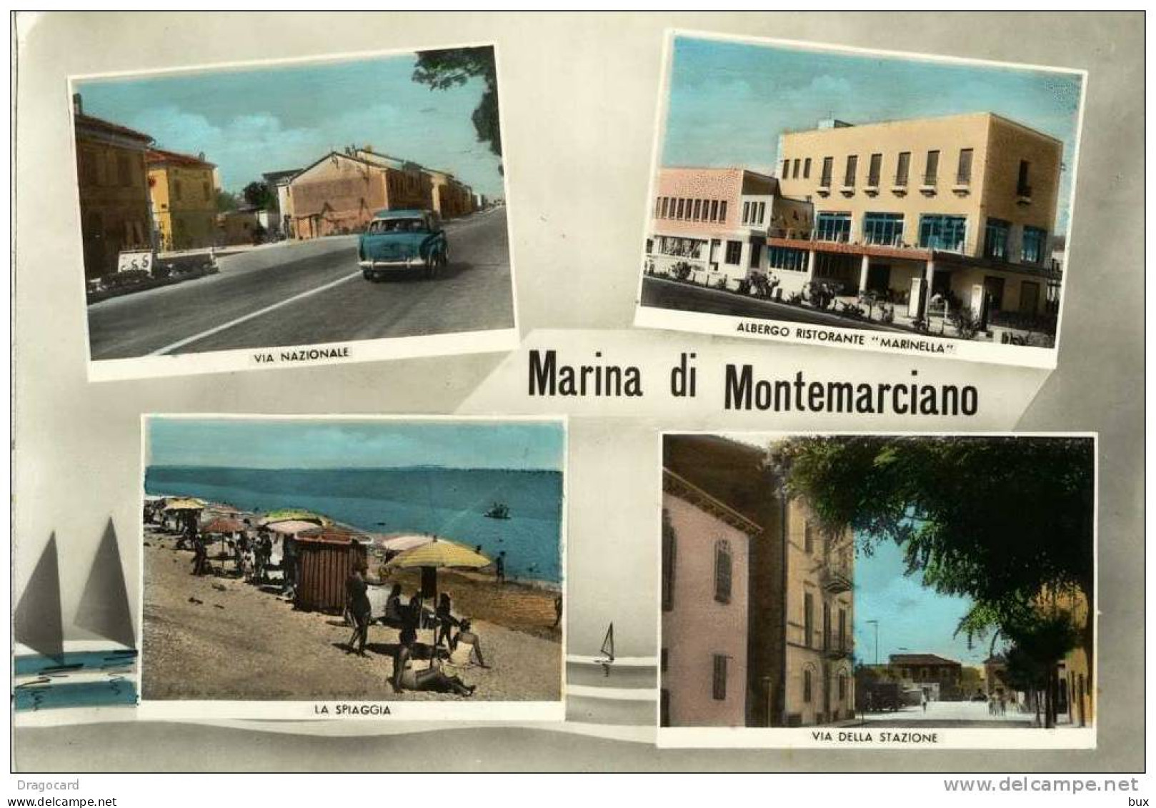 MARINA DI MONTEMARCIANO   ANCONA MARCHE  NON VIAGGIATA COME DA FOTO PERFETTA ACQUERELLATA - Ancona