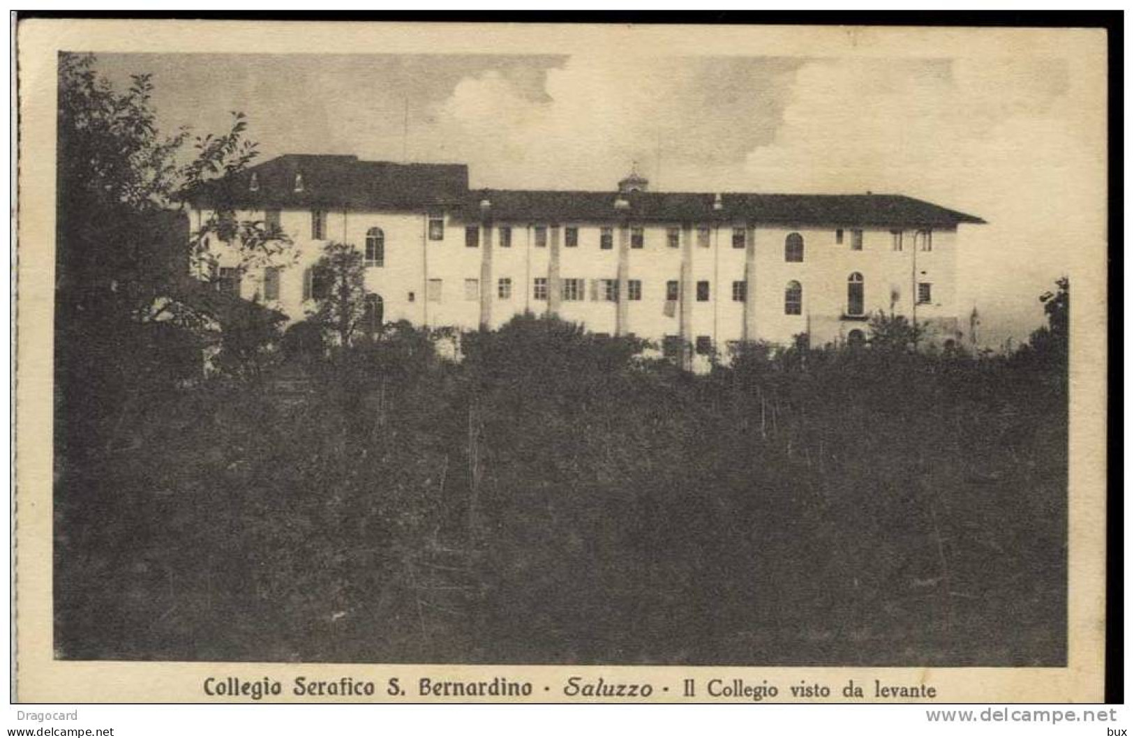 SALUZZO COLLEGIO SERAFICO SAN BERNARDINO IL COLLEGIO VISTO DA LEVANTE CUNEO  VIAGGIATA COME DA FOTO FORMATO PICCOLO - Cuneo