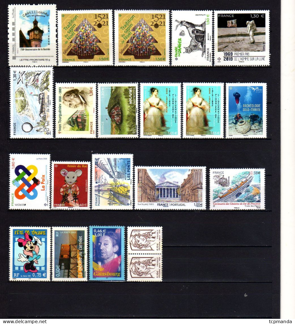 Lot De Timbres Neufs Sans Gomme Vendu Pour Affranchissement 86 Euros Faciale - Other & Unclassified