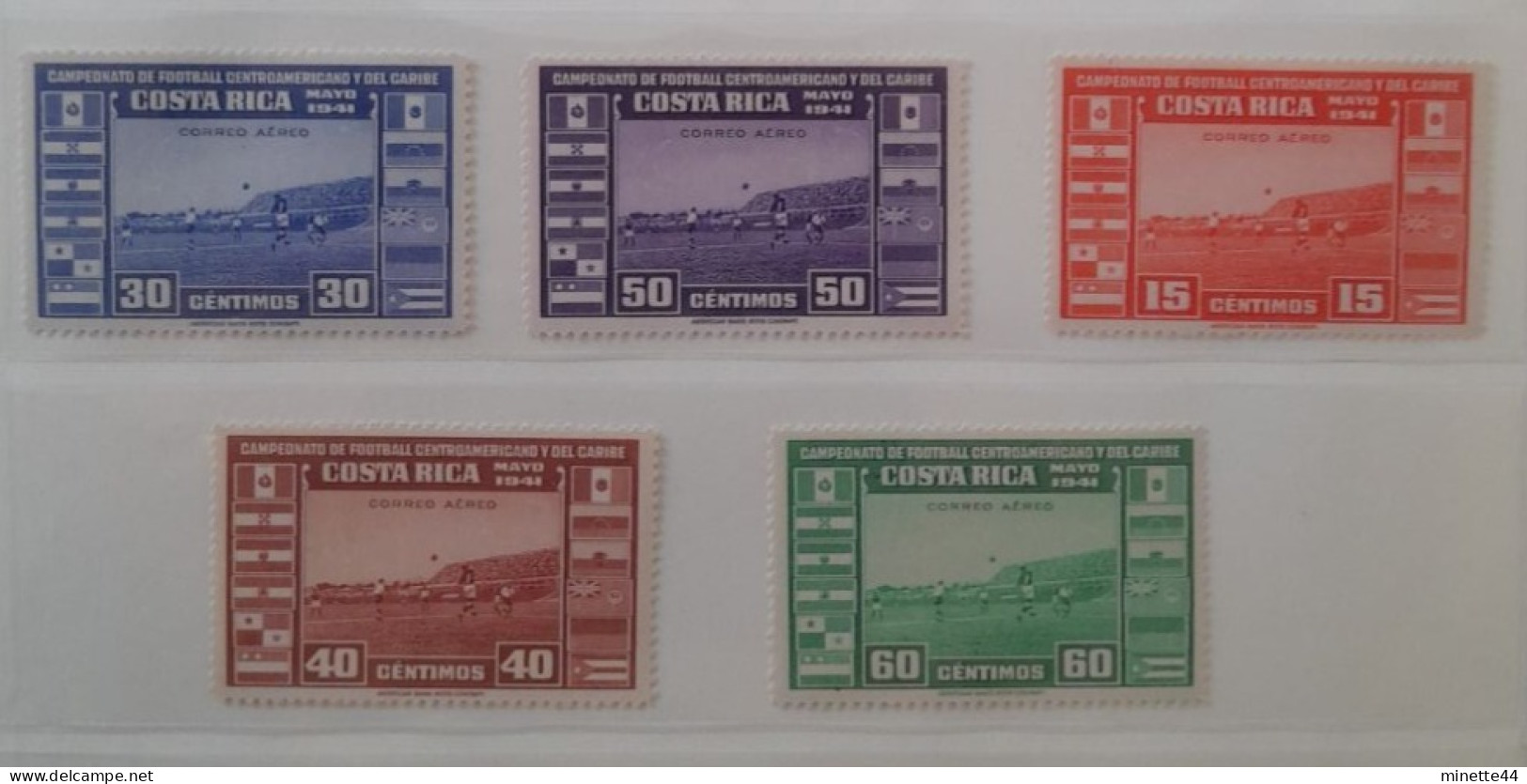 COSTA RICA  1941 MNH**  FOOTBALL FUSSBALL SOCCER CALCIO VOETBAL FUTBOL FUTEBOL FOOT FOTBAL - Unused Stamps