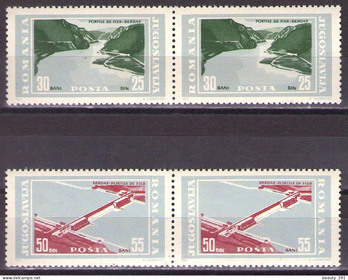 Yugoslavia 1965 - Inauguration Of Djerdap Hydroelectric Project - Mi 1114-1115 - MNH**VF - Ungebraucht