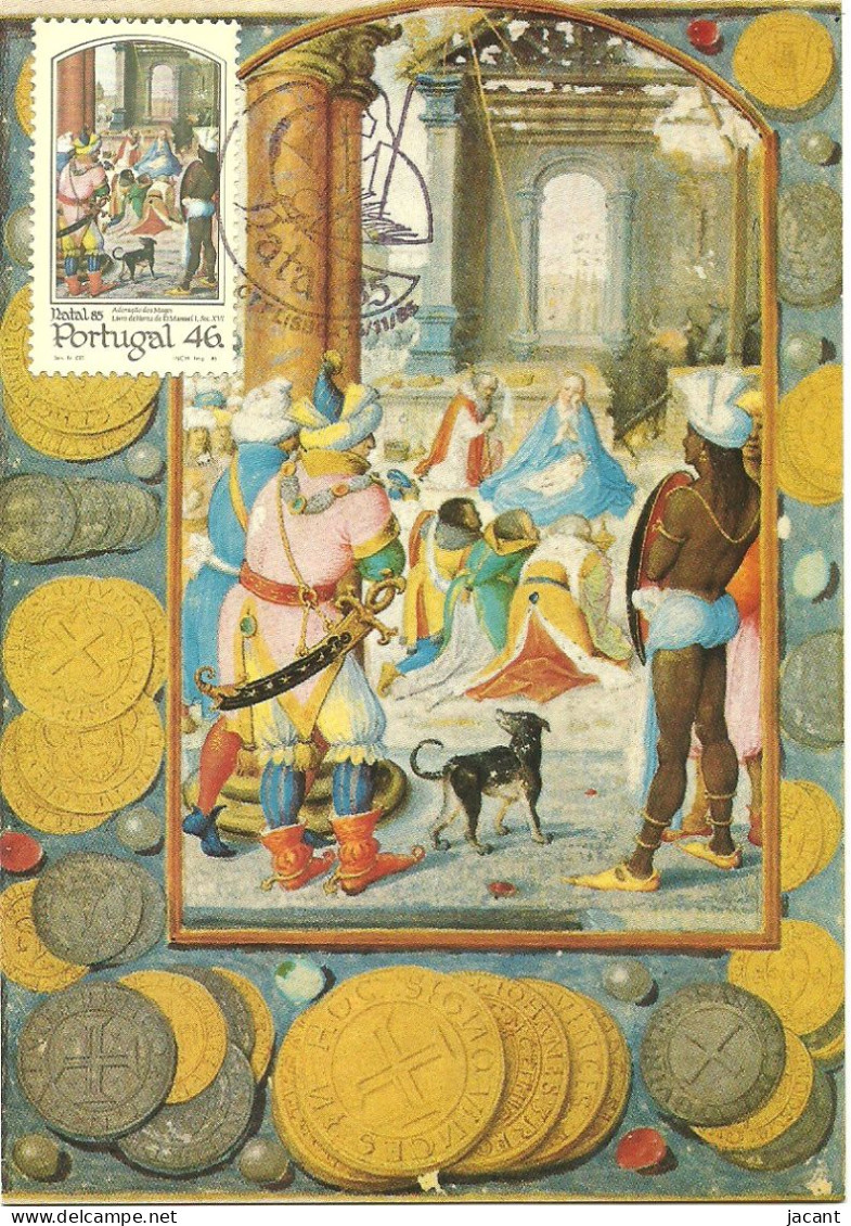 30877 - Carte Maximum - Portugal - Natal Adoraçao Reis Magos Livro De Horas D. Manuel I Sec XVI - Museu Arte Antiga - Maximumkaarten