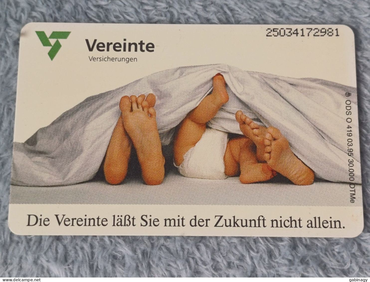 GERMANY-1091 - O 0419 - Vereinte Versicherungen 3 - Babies - 30.000ex. - O-Serie : Serie Clienti Esclusi Dal Servizio Delle Collezioni