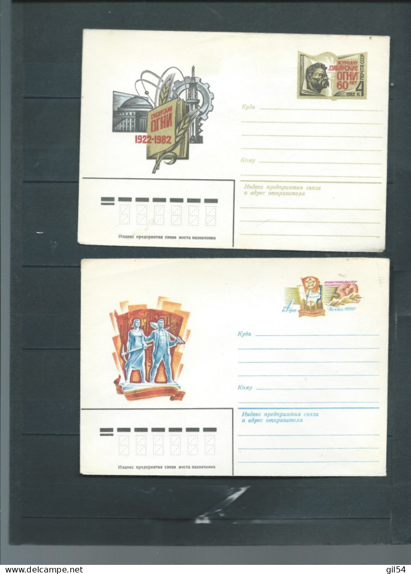 Lot De 6 Documents " , Entier , Lsc Afranchis Par Timbres Russe Mald158 - Autres & Non Classés