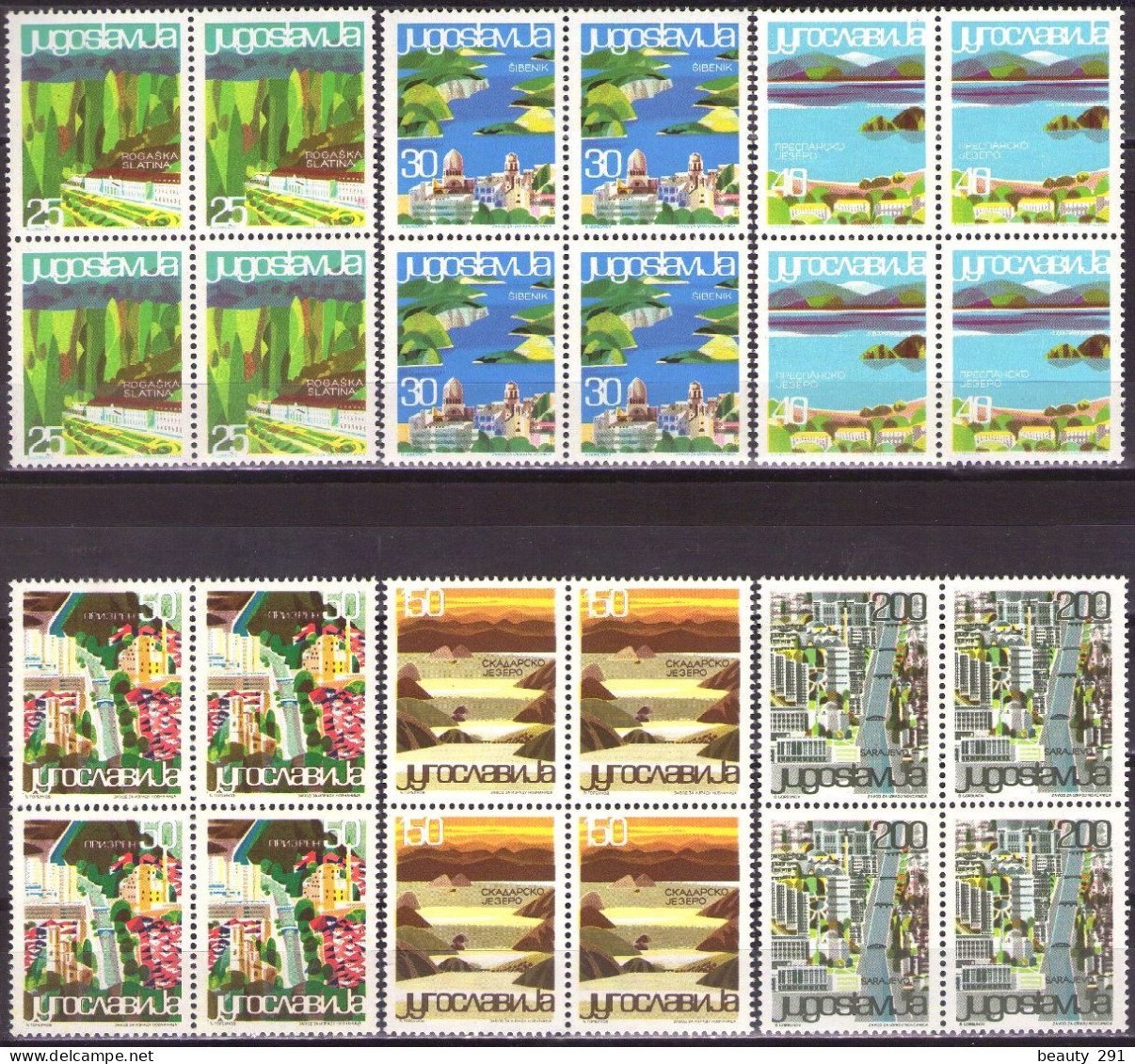 Yugoslavia 1965 - Tourism - Tourist Publicity - Mi 1125-1130 - MNH**VF - Ungebraucht