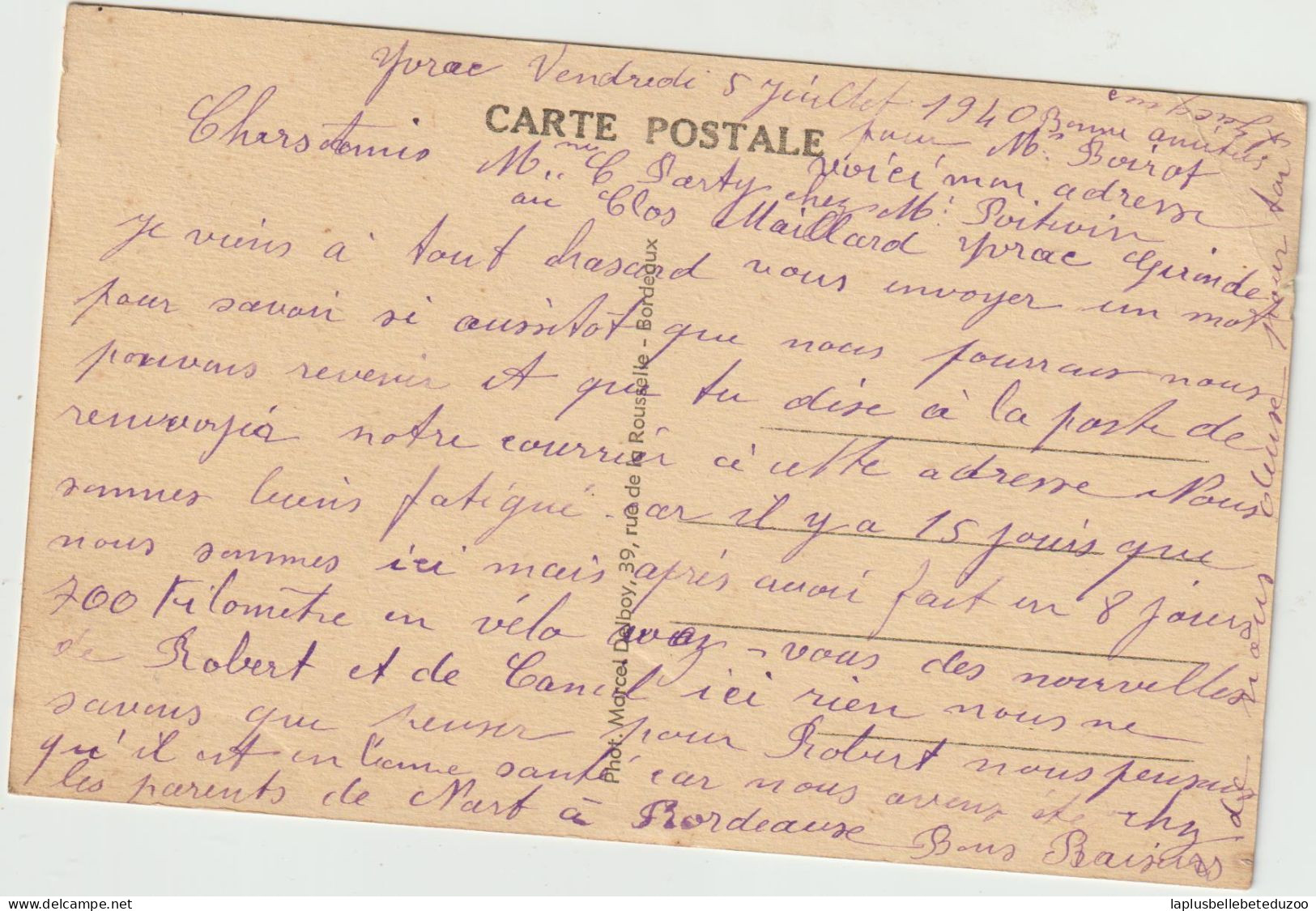 CPA - 33 - YVRAC - Château Maillard - 1940 - Pas Courant - Autres & Non Classés