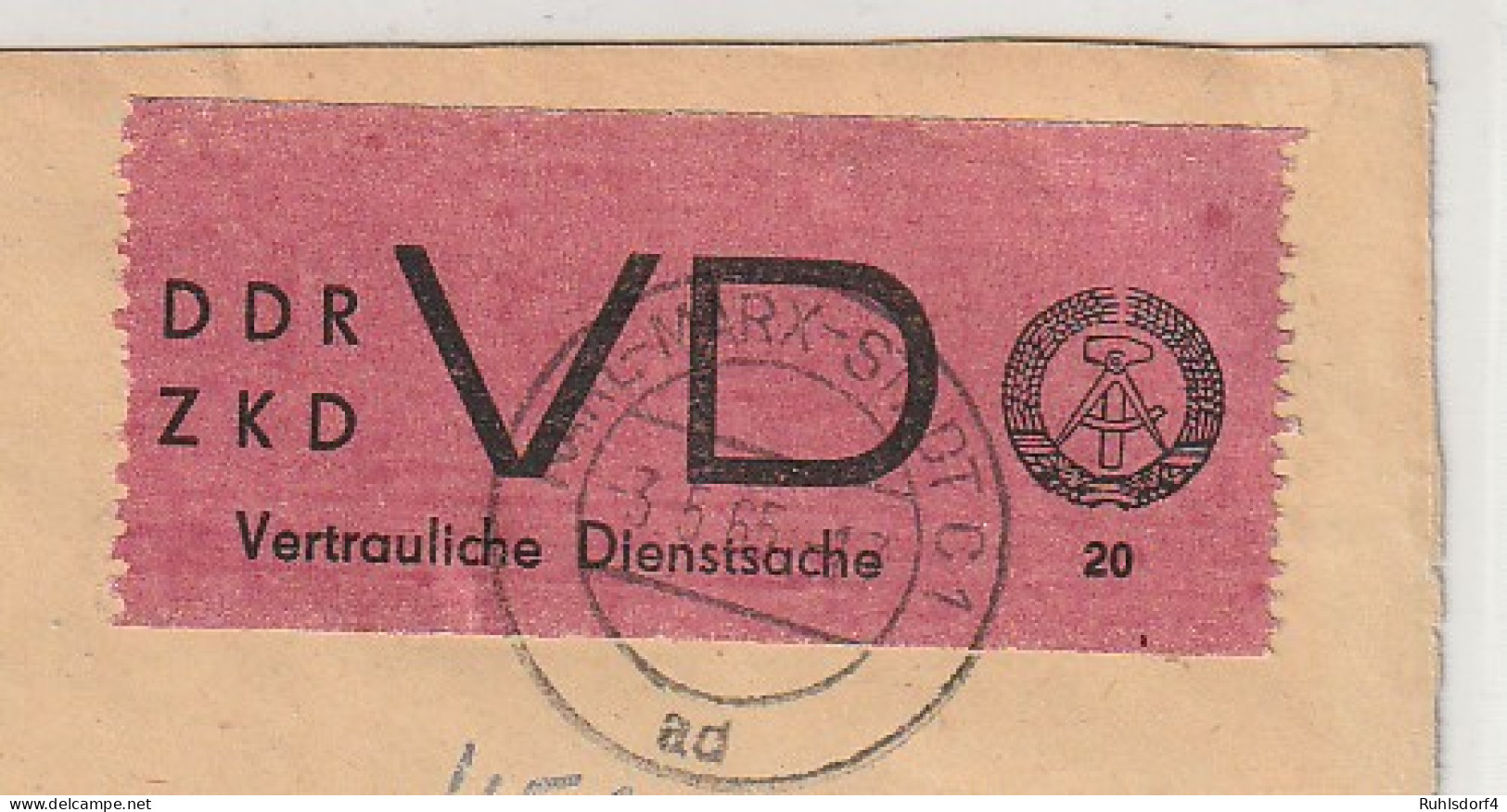 ZKD-Brief, Frankiert Mit VD 1 C, Geprüft - Sonstige & Ohne Zuordnung