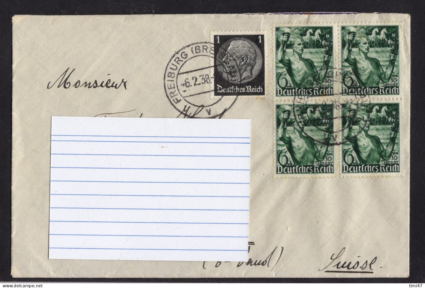 R982  /  Allemagne REICH 1938 - Lettres & Documents