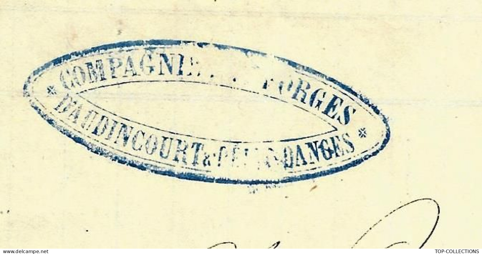 1844 ENTETE FORGES AUDINCOURT sign. Paul Boulard Ditrecteur pour Peugeot  à Audincourt Doubs V.HISTORIQUE