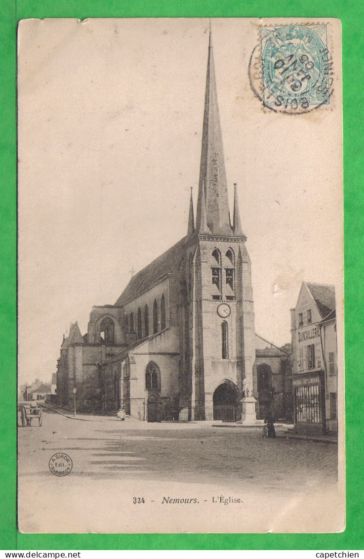 NEMOURS - L'EGLISE - Carte écrite Le 10 Janvier 1905 - Nemours