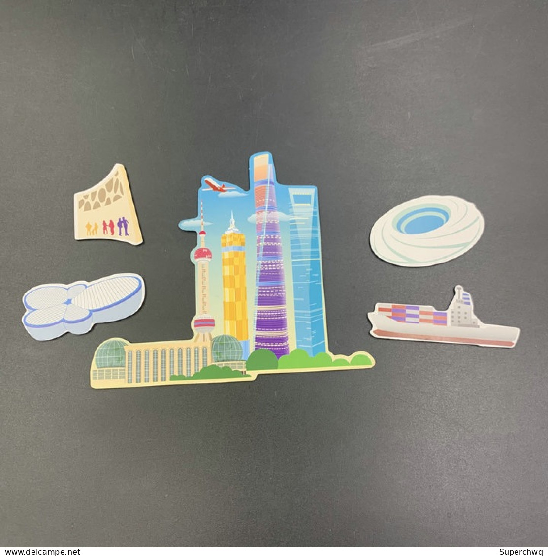 China Shanghai Philatelic Corporation's "Pudong In The New Era" Magnetic Refrigerator Sticker Commemorative Fold - China