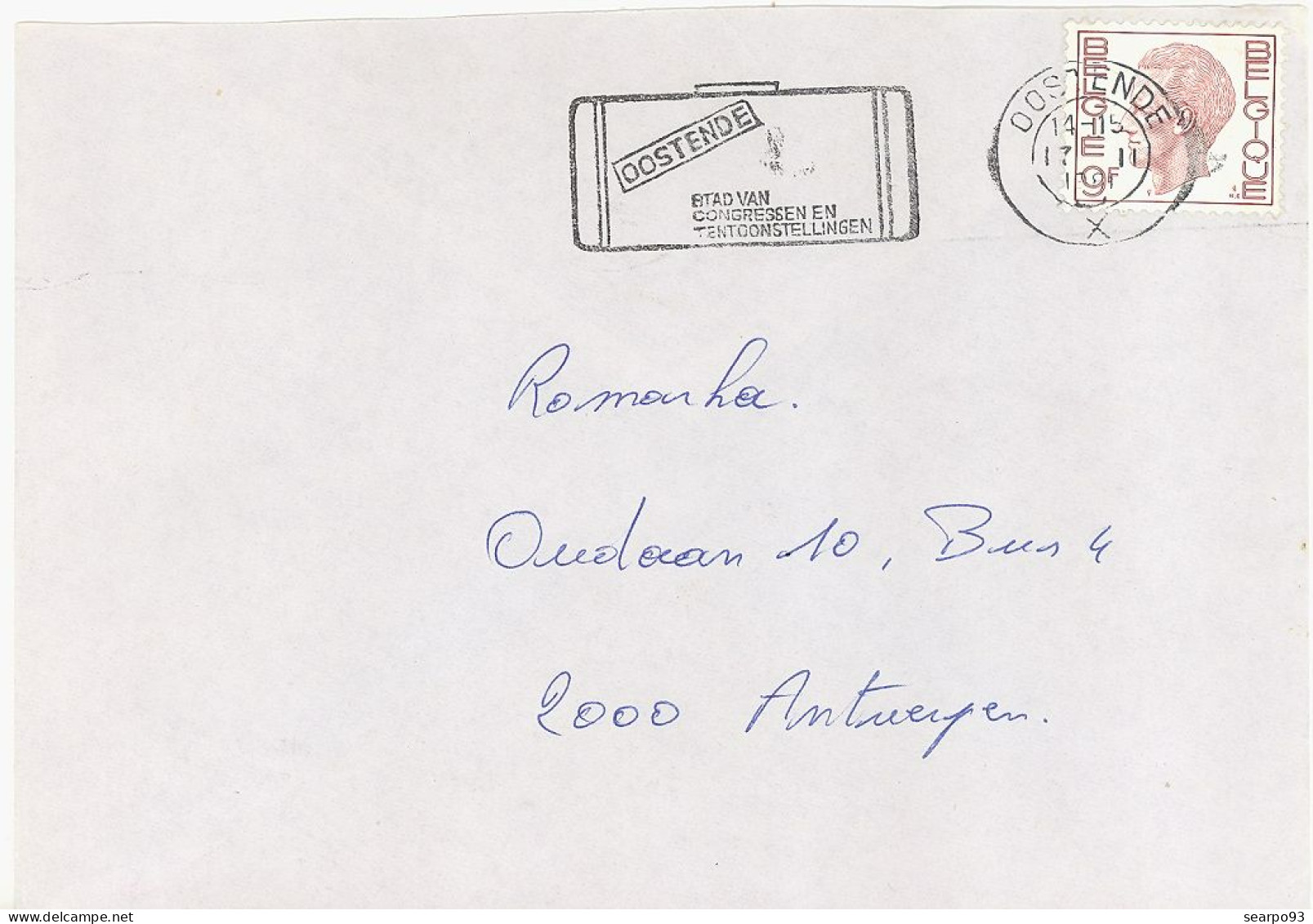 BELGIUM. POSTMARK. OOSTENDE - Sonstige & Ohne Zuordnung