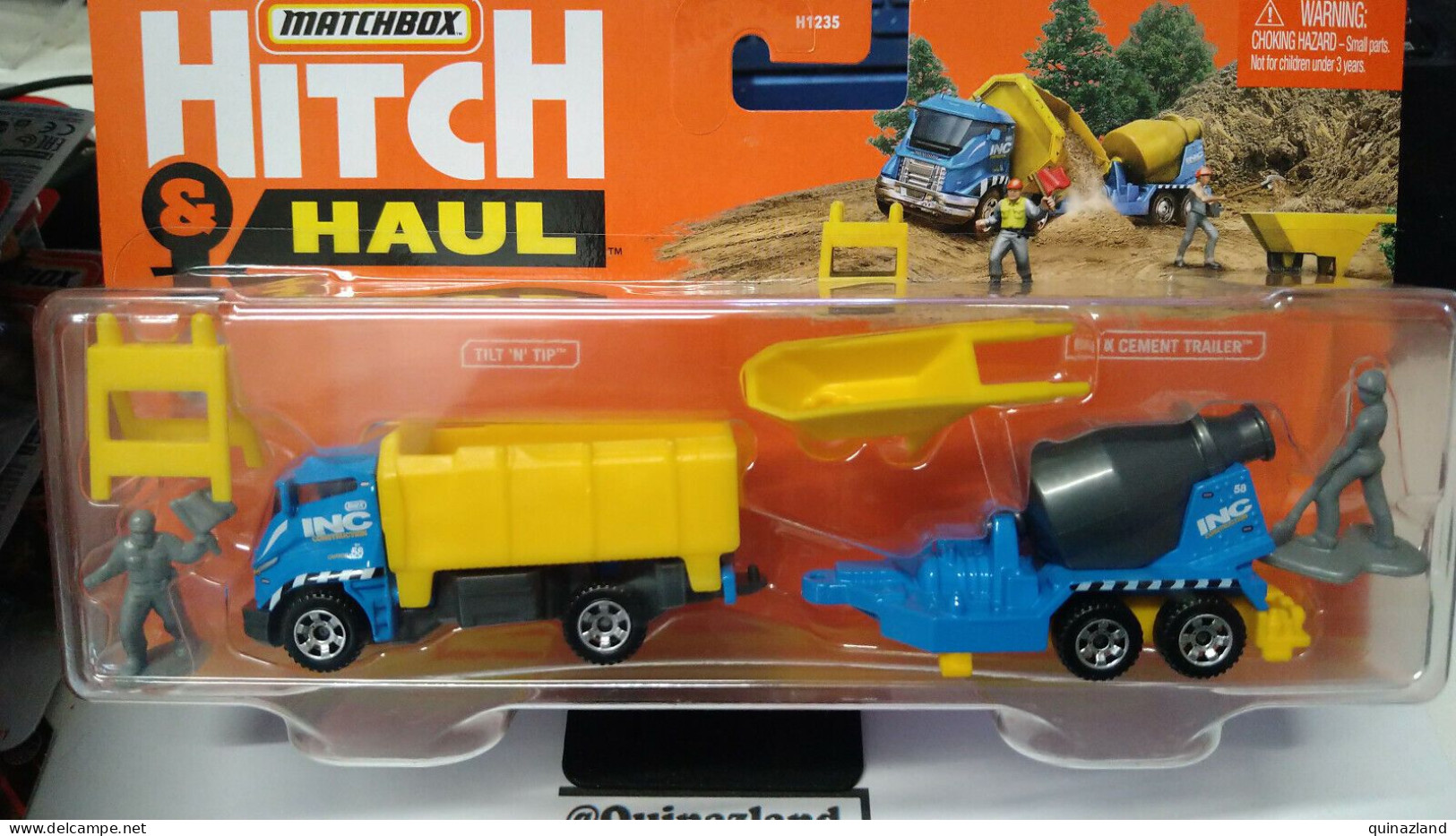 Matchbox Hitch & Haul Tilt N Tip Et Mbx Cement Trailer (C6) - Matchbox (Mattel)