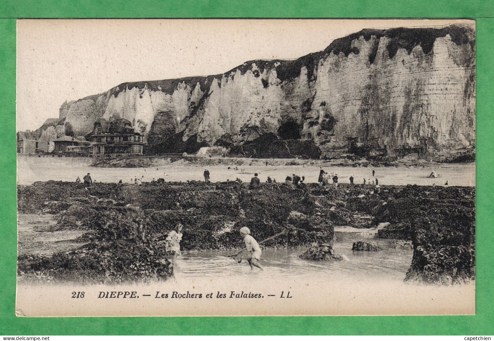 DIEPPE - LES ROCHERS & LES FALAISES- Carte Vierge, Animée - Dieppe