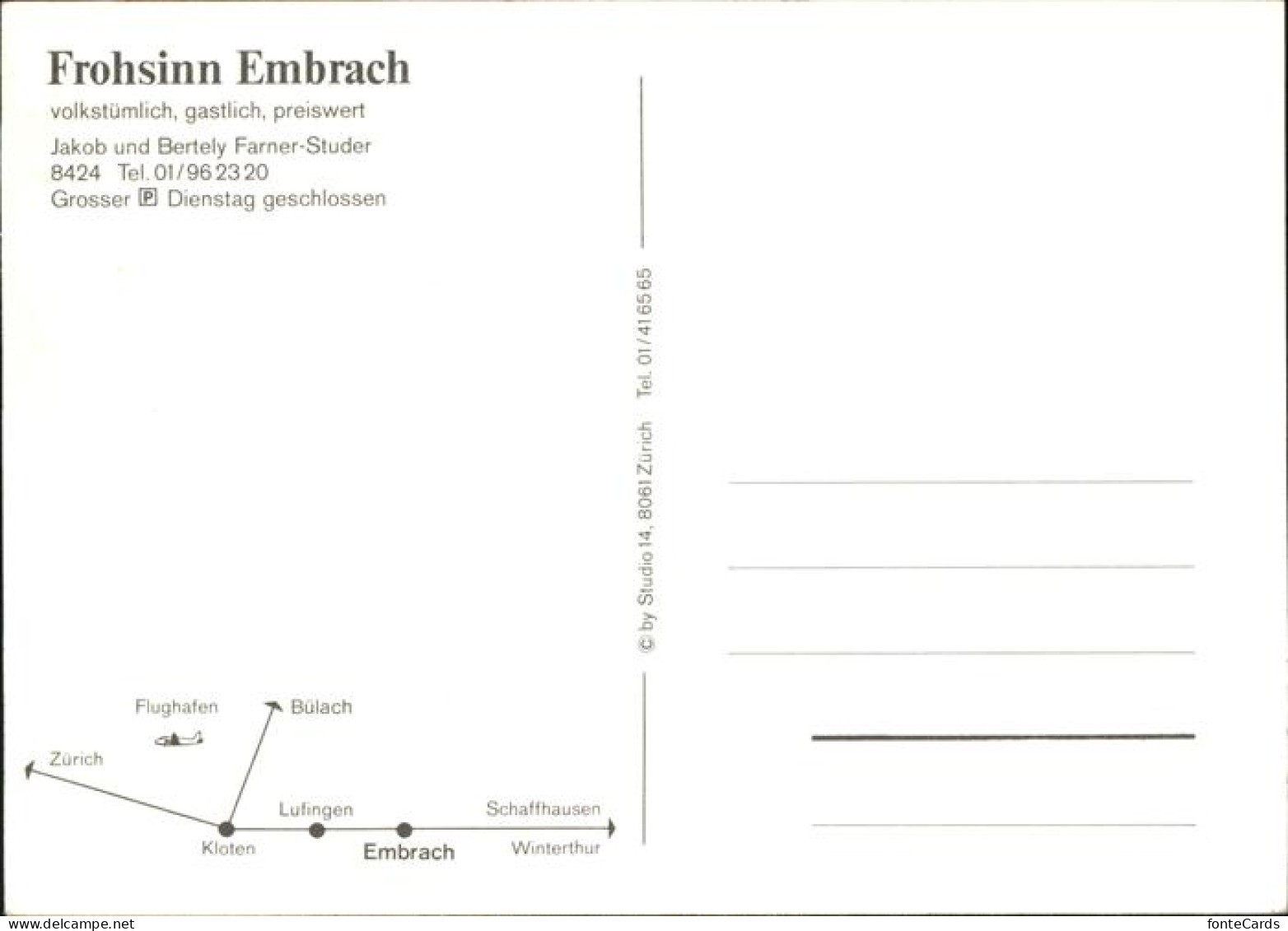11381518 Embrach Restaurant Frohsinn Seldwyler Dorfmusik Gastraeume Embrach - Otros & Sin Clasificación