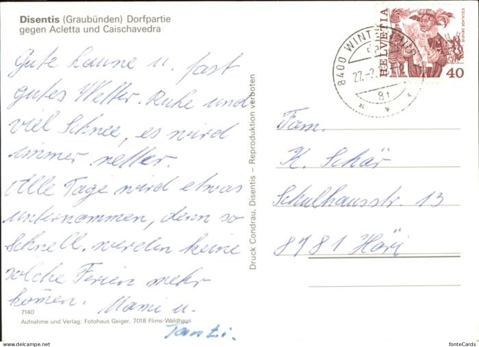 11381433 Disentis GR Dorfpartie Disentis - Other & Unclassified