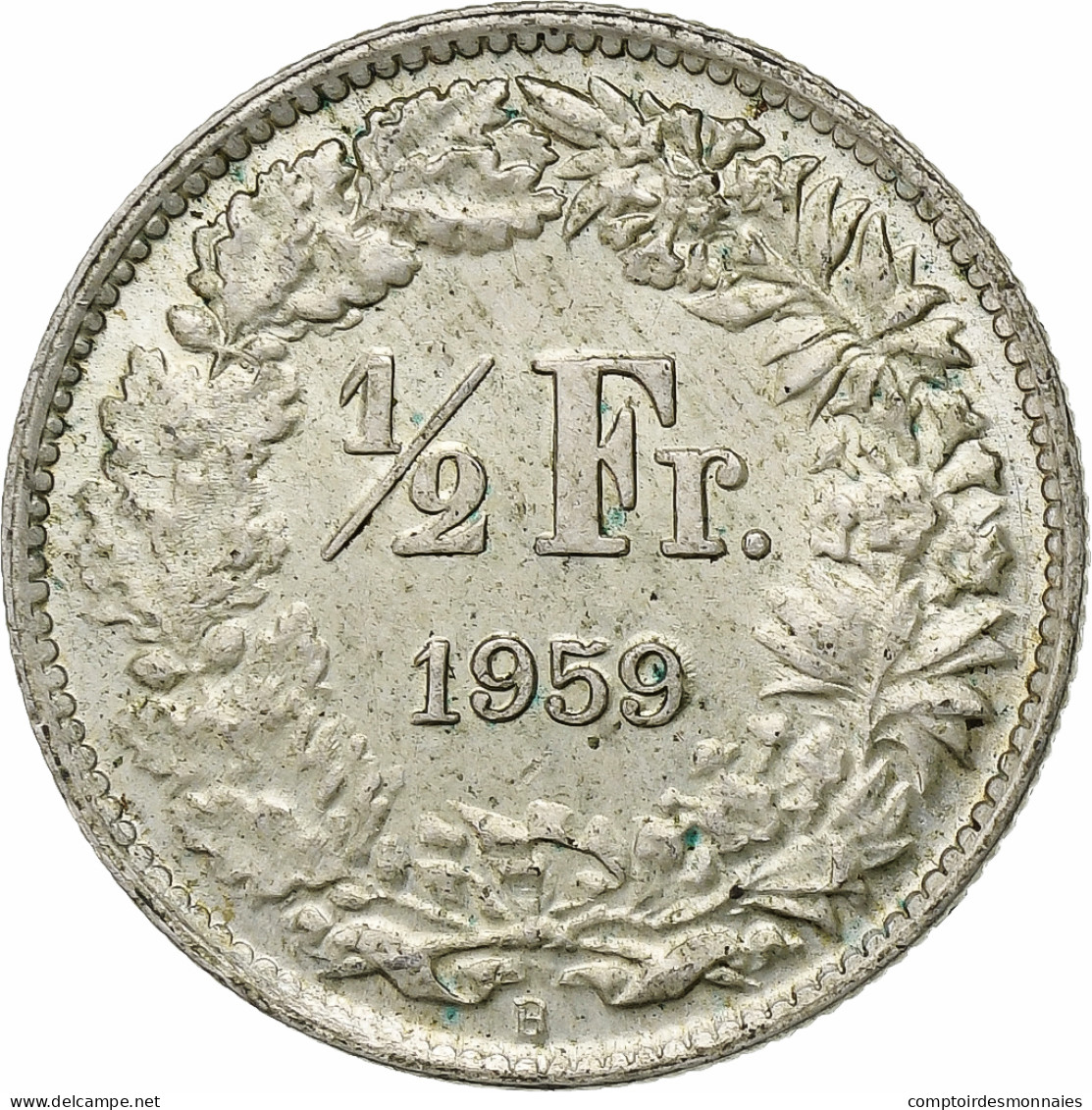 Suisse, 1/2 Franc, 1959, Bern, Argent, SUP+, KM:23 - Autres & Non Classés