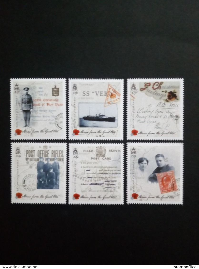 GUERNSEY MI-NR. 1547-1552 POSTFRISCH(MINT) 1. WELTKRIEG KRIEGSTEILNEHMER AUS DEM POSTDIENST 2015 - Guernesey