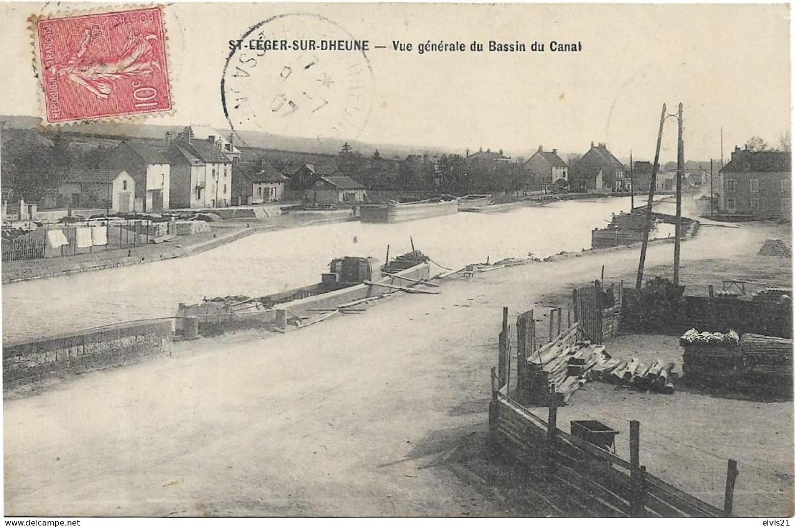 SAINT LEGER SUR DHEUNE Vue Générale Du Bassin Du Canal - Otros & Sin Clasificación