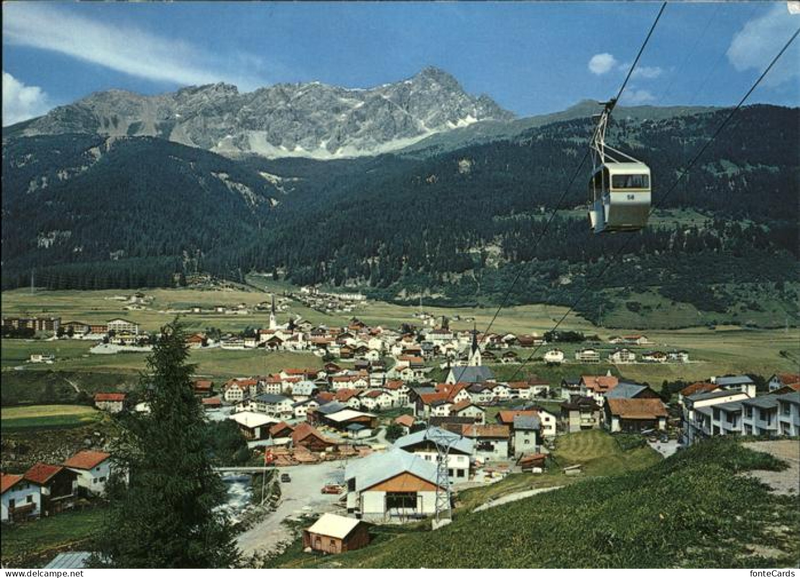 11381360 Savognin Panorama Mit Blick Zum Piz Mitgel Sessellift Savognin - Sonstige & Ohne Zuordnung