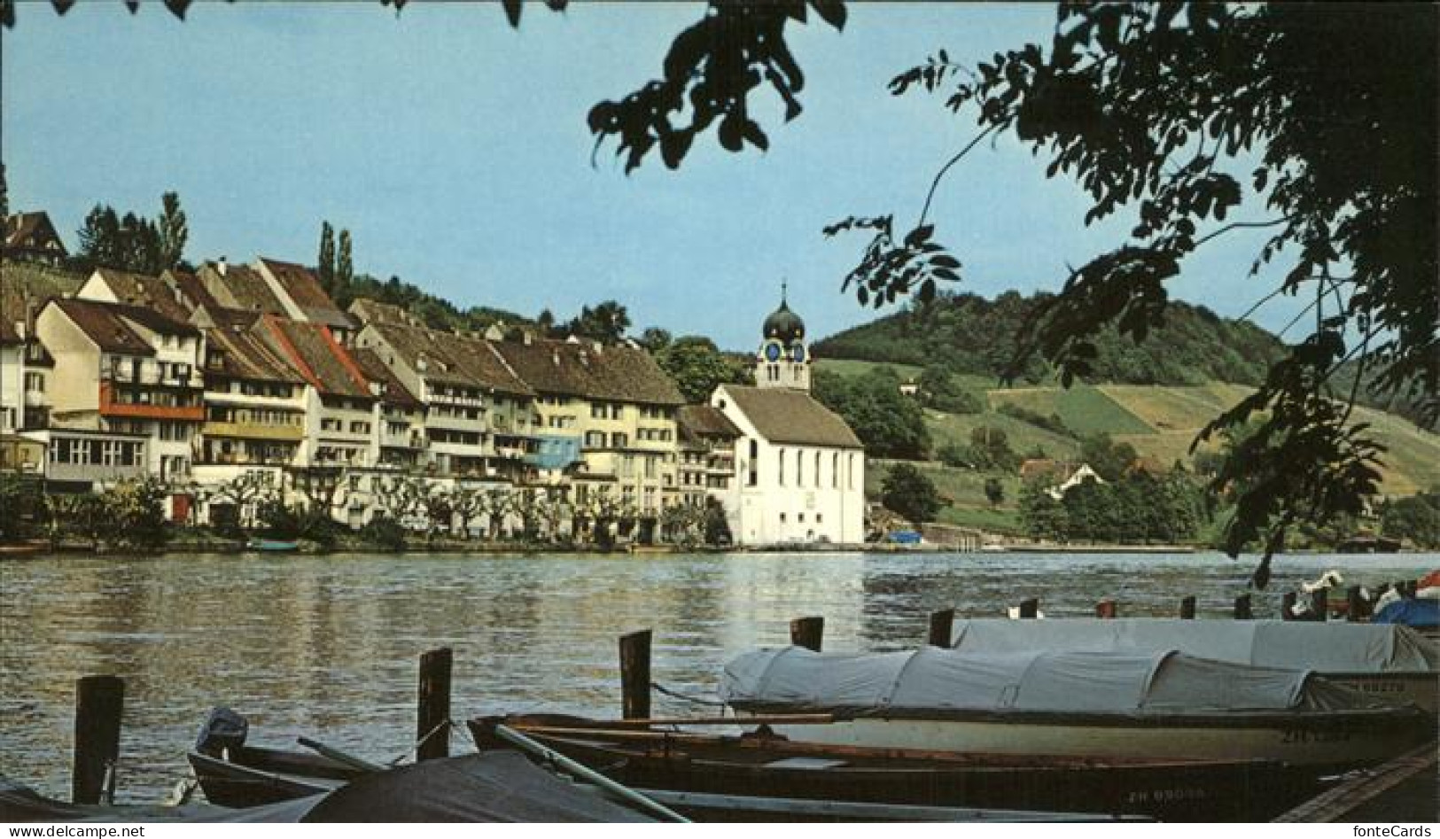 11381353 Eglisau Ortsblick Mit Bootshafen Eglisau - Sonstige & Ohne Zuordnung