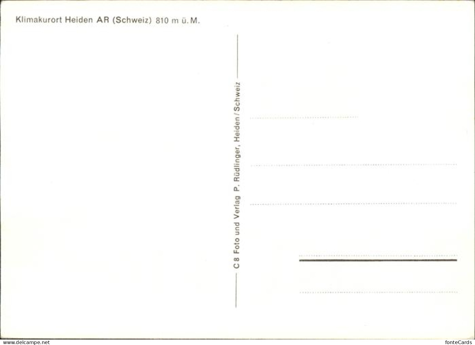 11381350 Heiden AR Panorama Kirche Bahn Heiden - Other & Unclassified