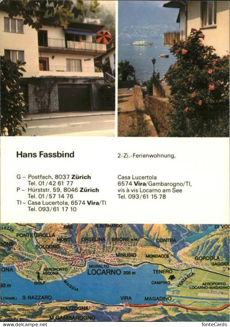 11381310 Vira Locarno Casa Lucertola Panoramakarte  - Andere & Zonder Classificatie