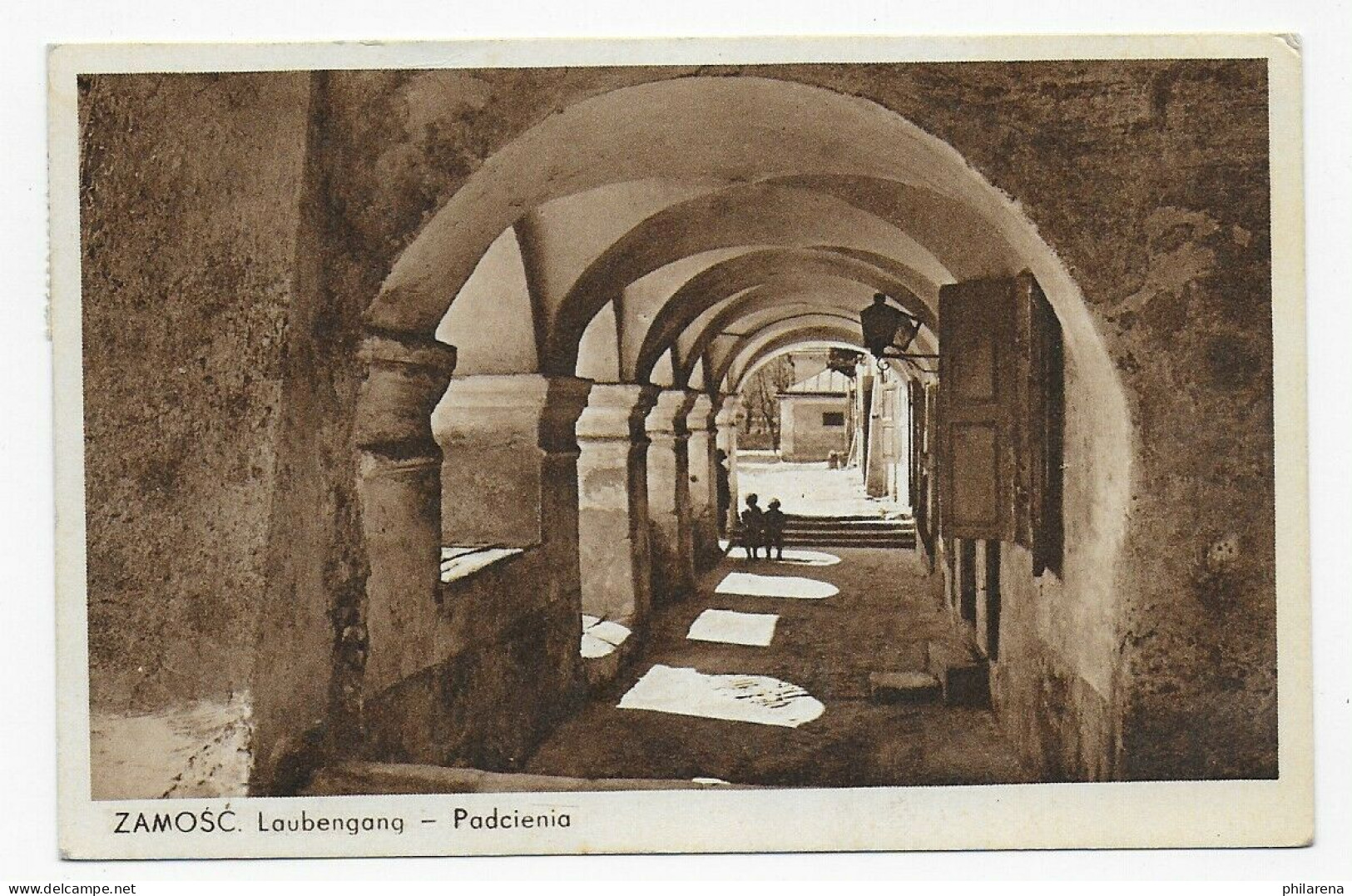 Ansichtskarte Zamosc Von Postagentur Krynice/Tomaszow Lub. Nach Wien, 1941 - Ocupación 1938 – 45