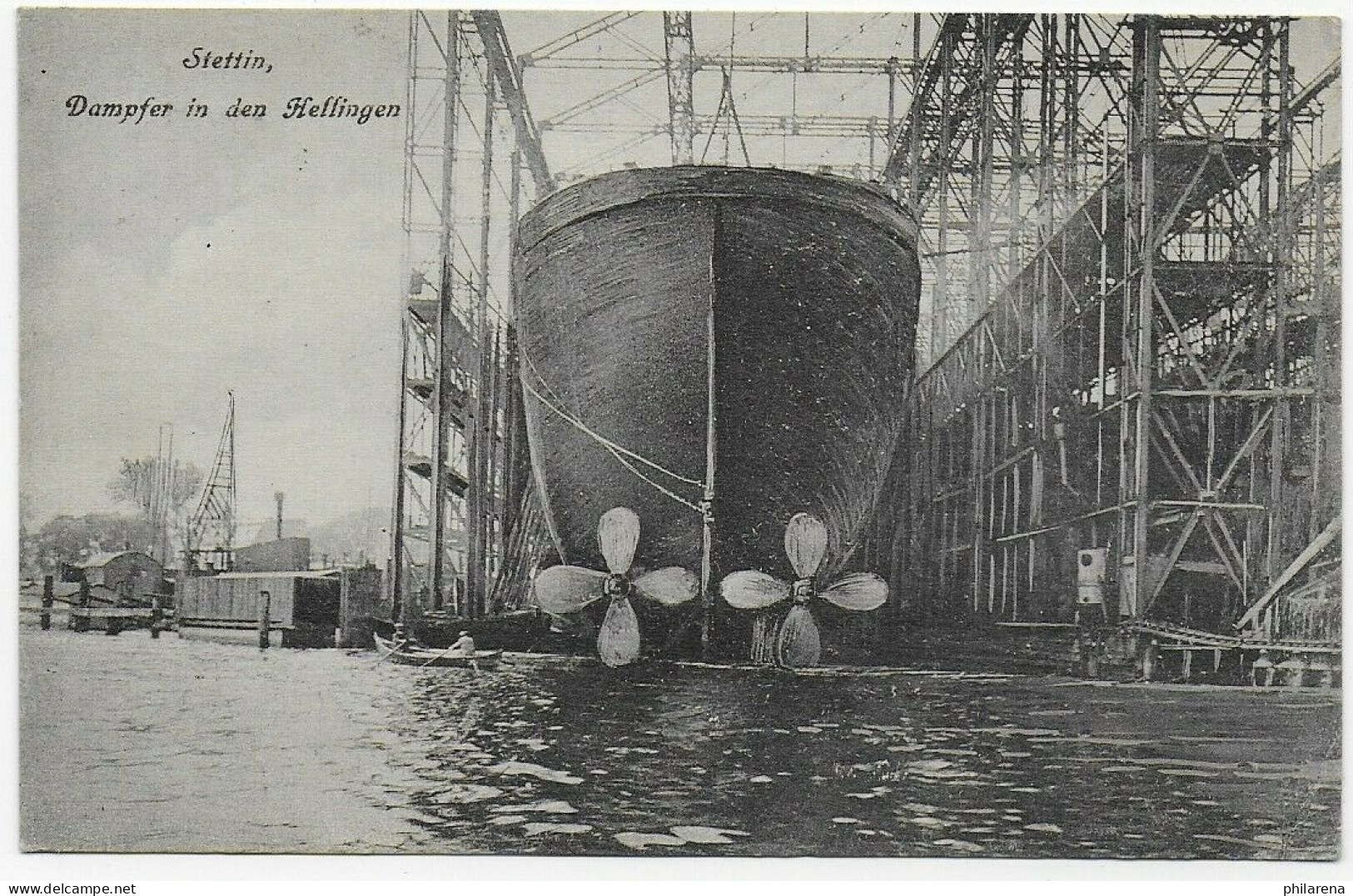 Stettin: Dampfer In Den Hellingen, Schwedt 1927 Nach München - Andere & Zonder Classificatie