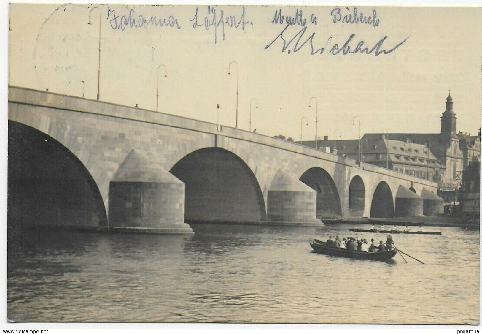 Festkarte Zur Neubauweihe Der Alten Brücke Frankfurt/M, 1926 Nach Heidelberg - Other & Unclassified