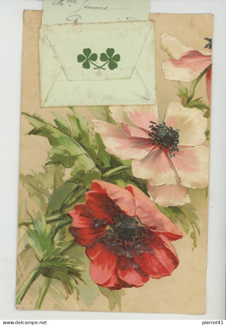 Illustrateur CATHARINA KLEiN - Jolie Carte  Fleurs Pavot Ou Coquelicot Et Enveloppe Avec Petit Message (non Signée) - Klein, Catharina