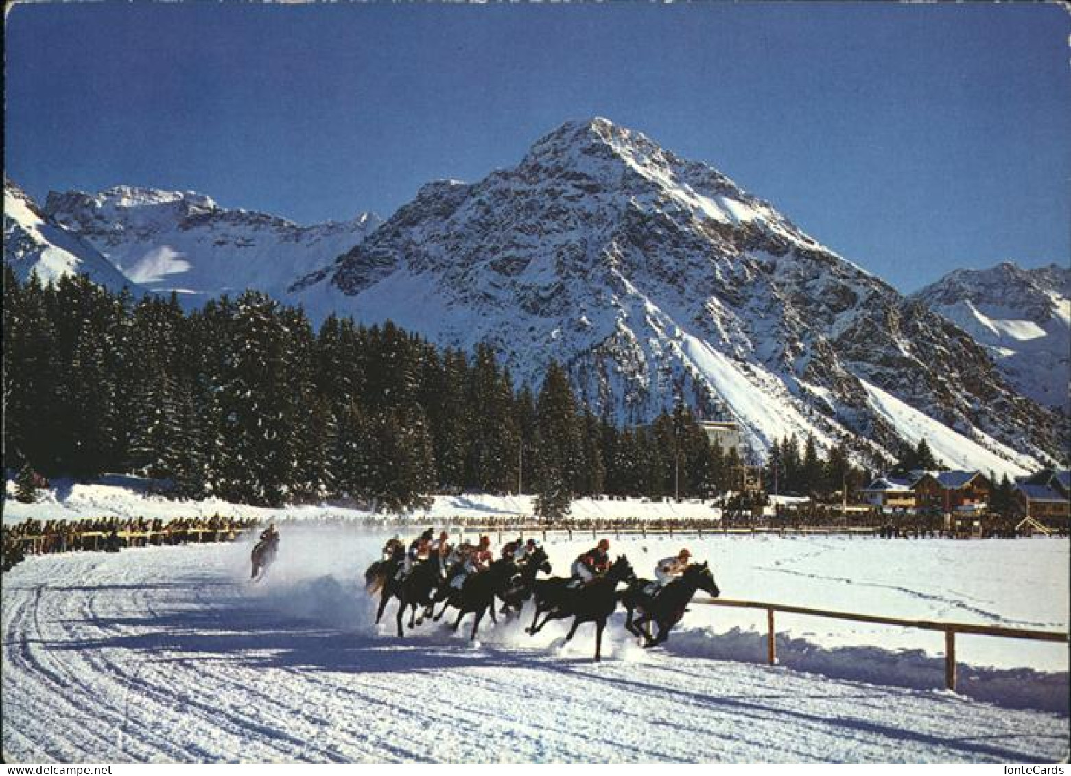 11381255 Arosa GR Pferderennen Auf Dem Obersee Arosa - Autres & Non Classés