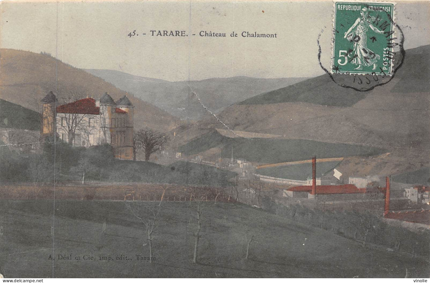 P-24-Mi-Is-1746 : TARARE. CARTE EN COULEUR - Tarare