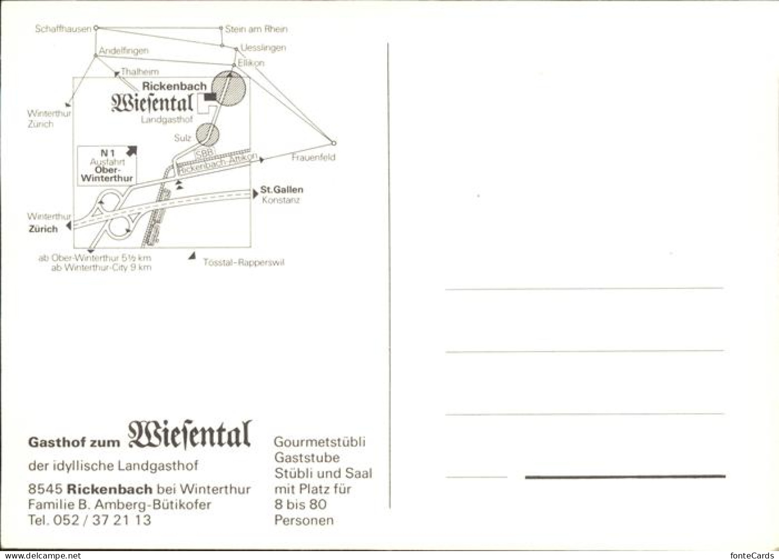 11381218 Rickenbach Winterthur Gasthof Wiesental  - Autres & Non Classés