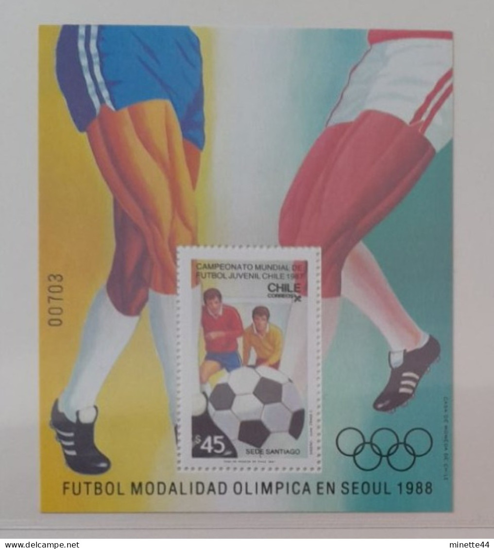 CHILI CHILE 1988  MNH**   FOOTBALL FUSSBALL SOCCER CALCIO VOETBAL FUTBOL FUTEBOL FOOT FOTBAL - Nuevos