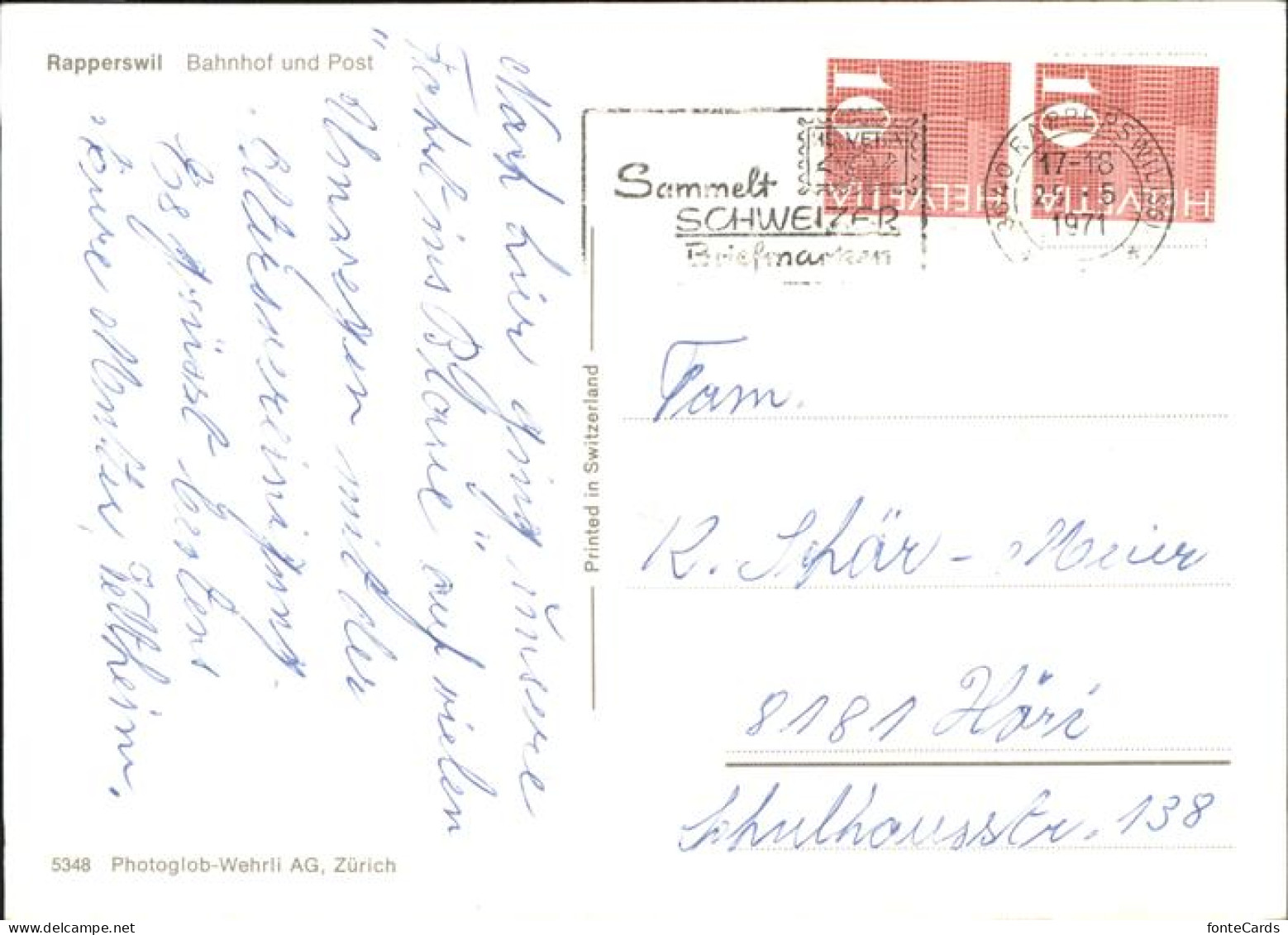 11381197 Rapperswil SG Bahnhof Und Post Rapperswil SG - Other & Unclassified