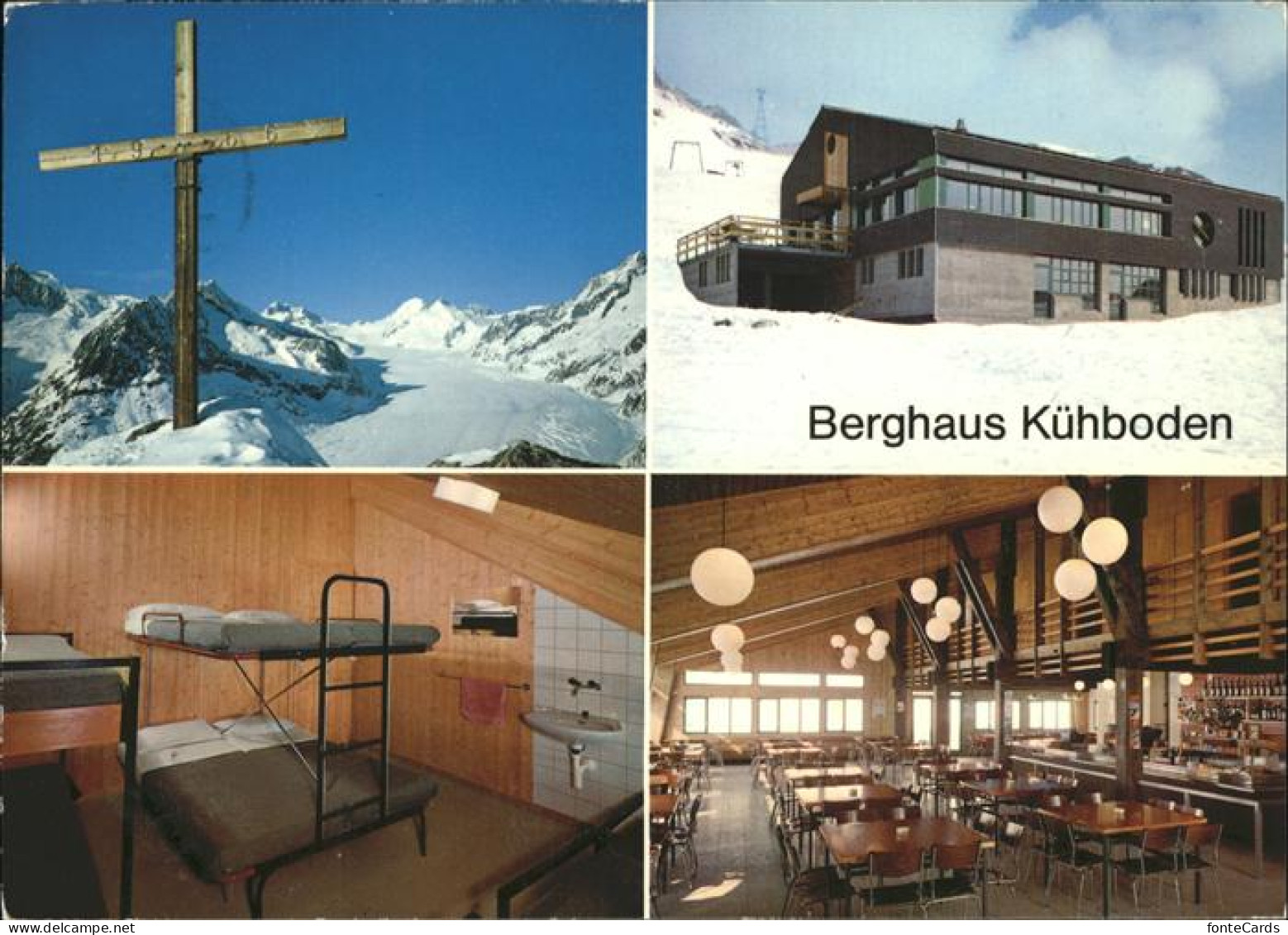 11381172 Fiesch Restaurant Berghaus Kuehboden Details Gipfelkreuz Fiesch - Andere & Zonder Classificatie