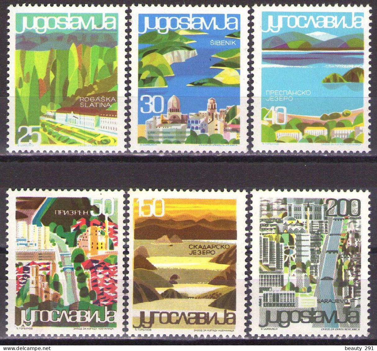 Yugoslavia 1965 - Tourism - Tourist Publicity - Mi 1125-1130 - MNH**VF - Ungebraucht