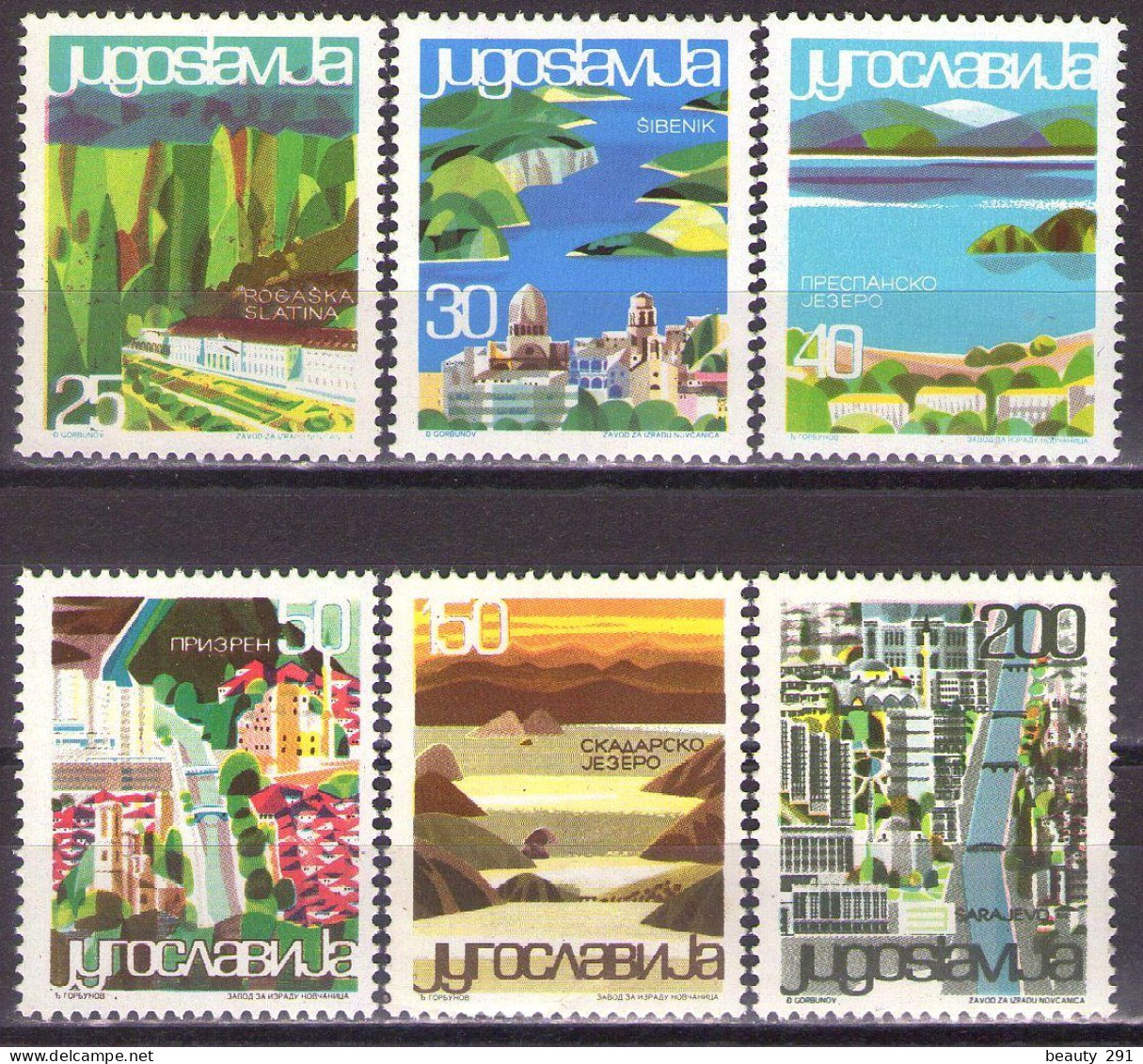 Yugoslavia 1965 - Tourism - Tourist Publicity - Mi 1125-1130 - MNH**VF - Neufs