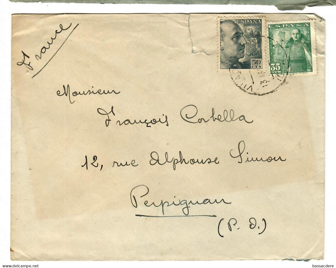 80323 -  VALADRAU Pour  La France - Briefe U. Dokumente