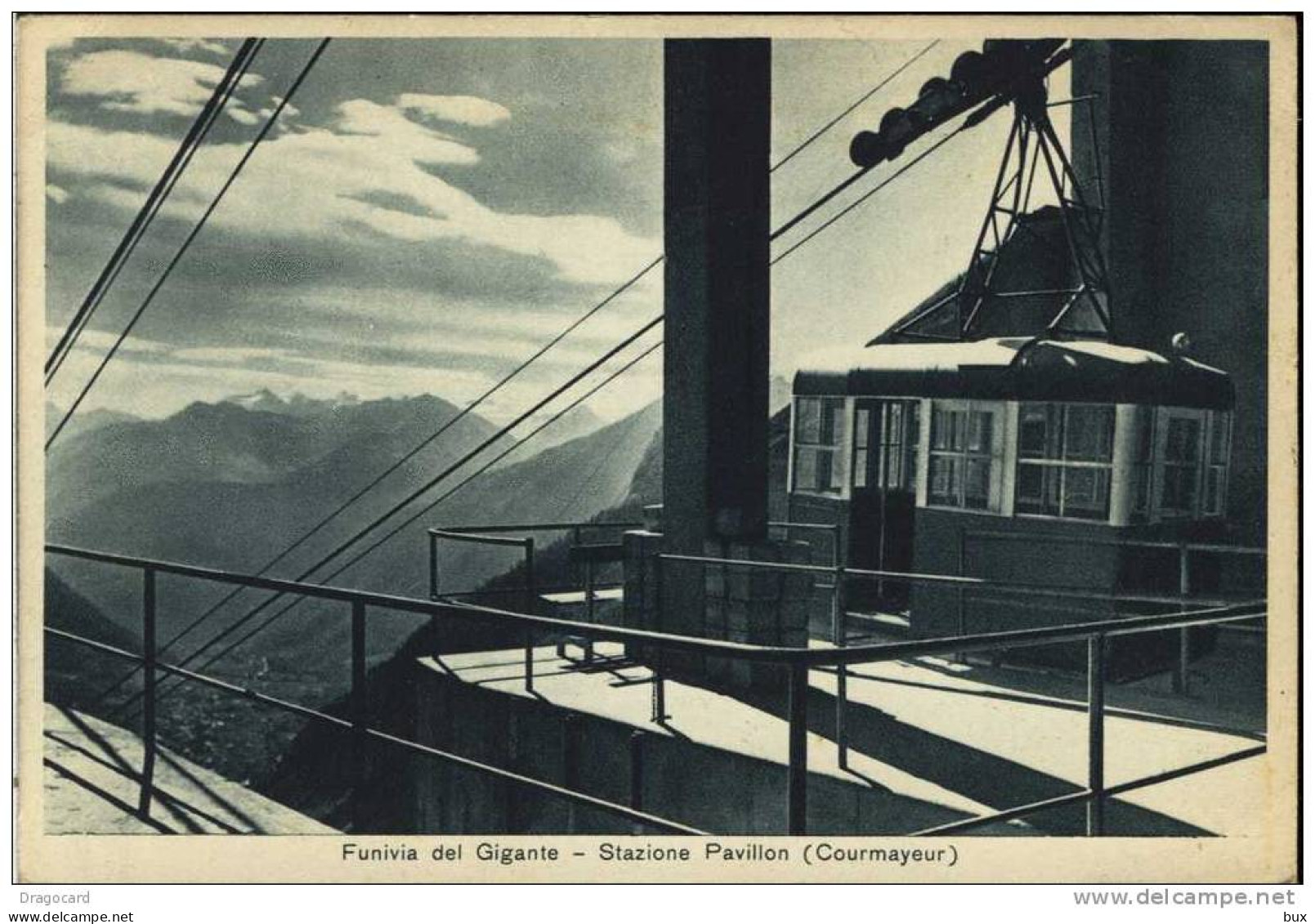 FUNIVIA DEL GIGANTE STAZIONE PAVILLON COURMAYEUR  NON  VIAGGIATA  COME DA FOTO PERFETTA IMM. OPACA - Funicular Railway