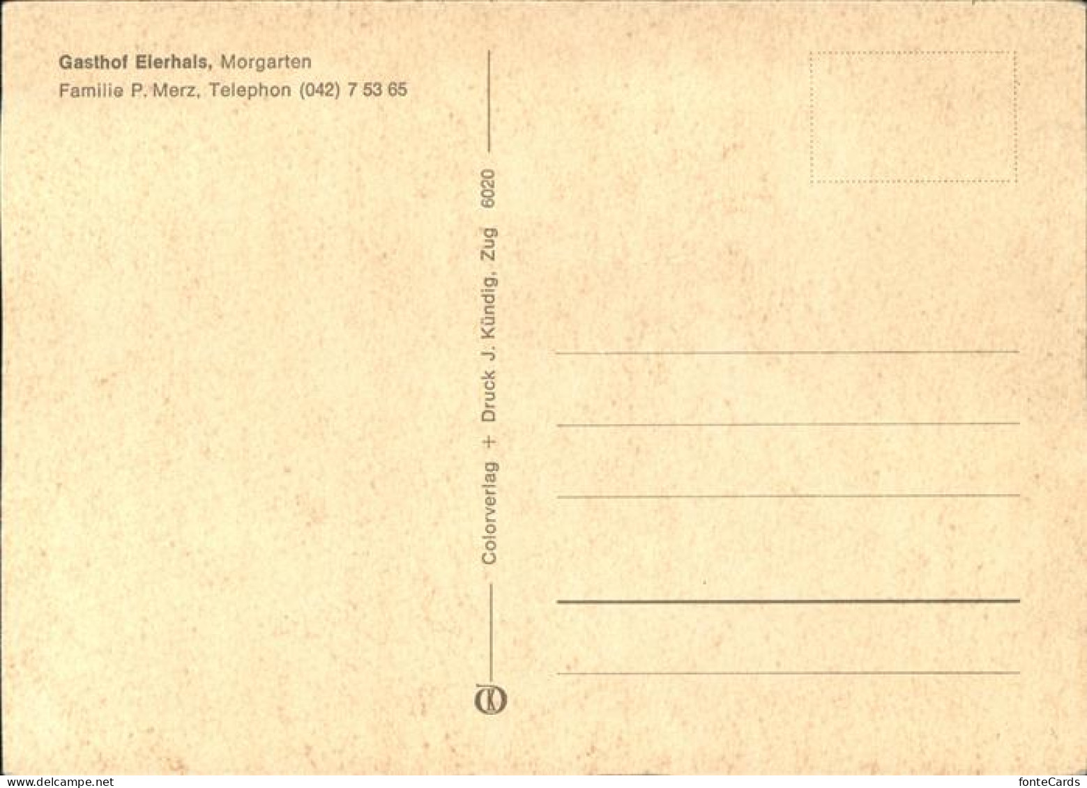 11381100 Morgarten Gasthof Eierhals Morgarten - Andere & Zonder Classificatie