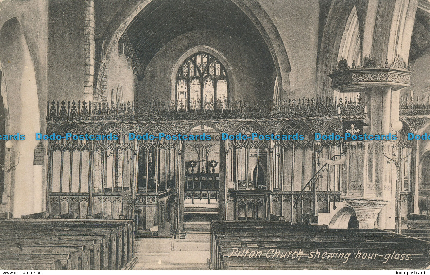 R086197 Pilton Church Shewing Hour Glass. Frith. No 45722. 1906 - Monde