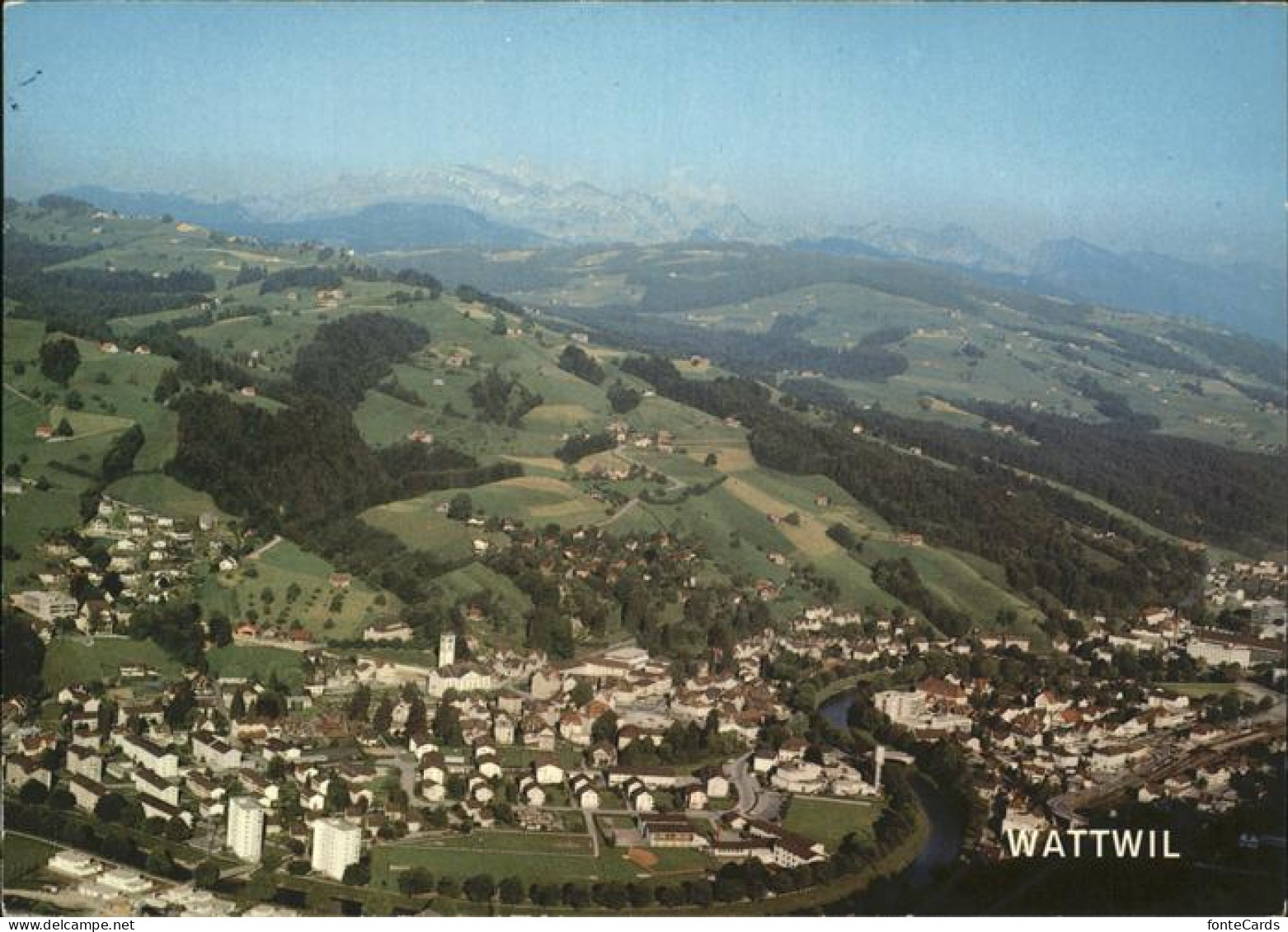 11381037 Wattwil Fliegeraufnahme Im Toggenburg Mit Saentis Wattwil - Sonstige & Ohne Zuordnung