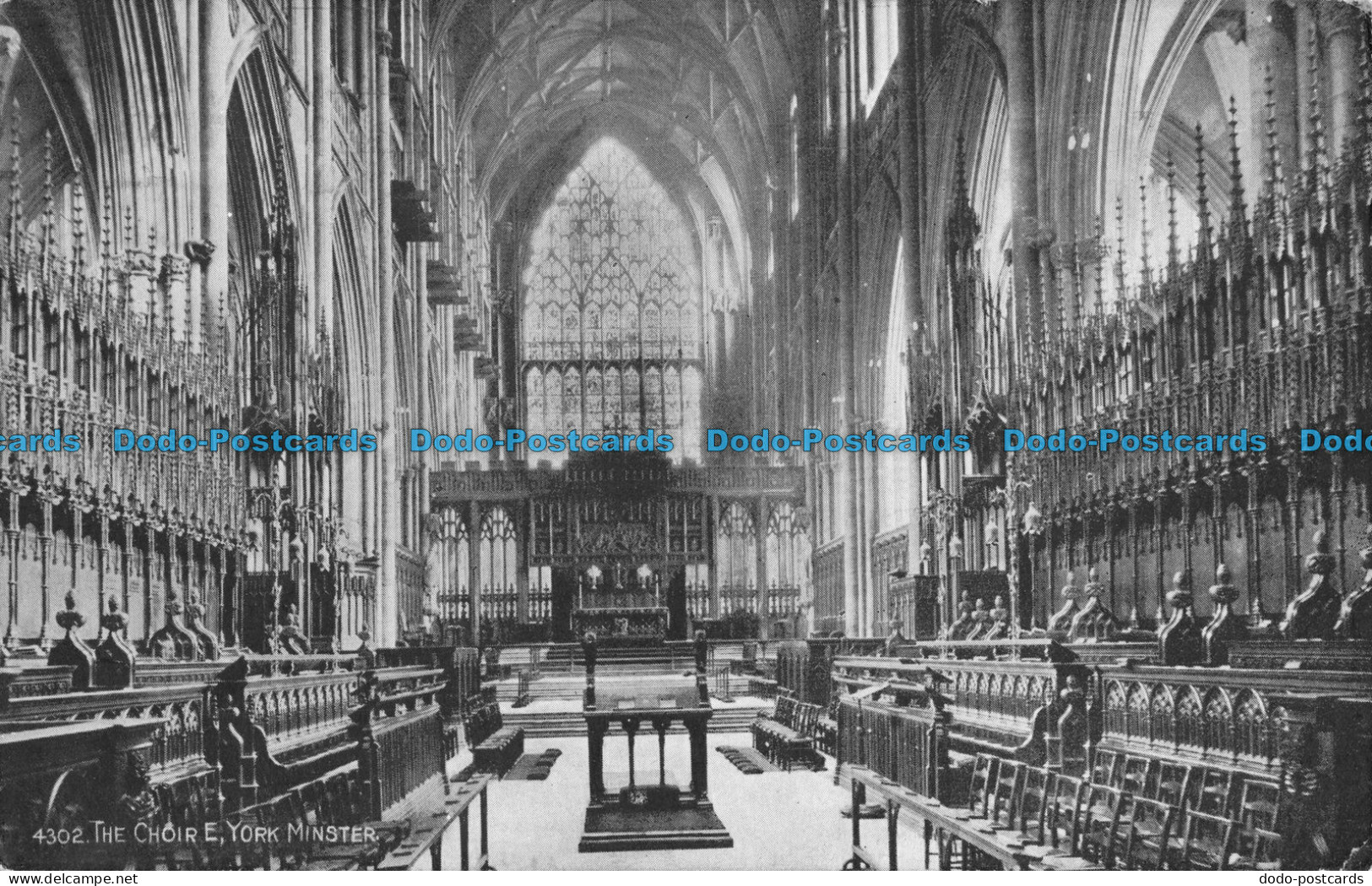 R087360 4302. The Choir E. York Minster. Salmon. Sepio Series. 1926 - Monde