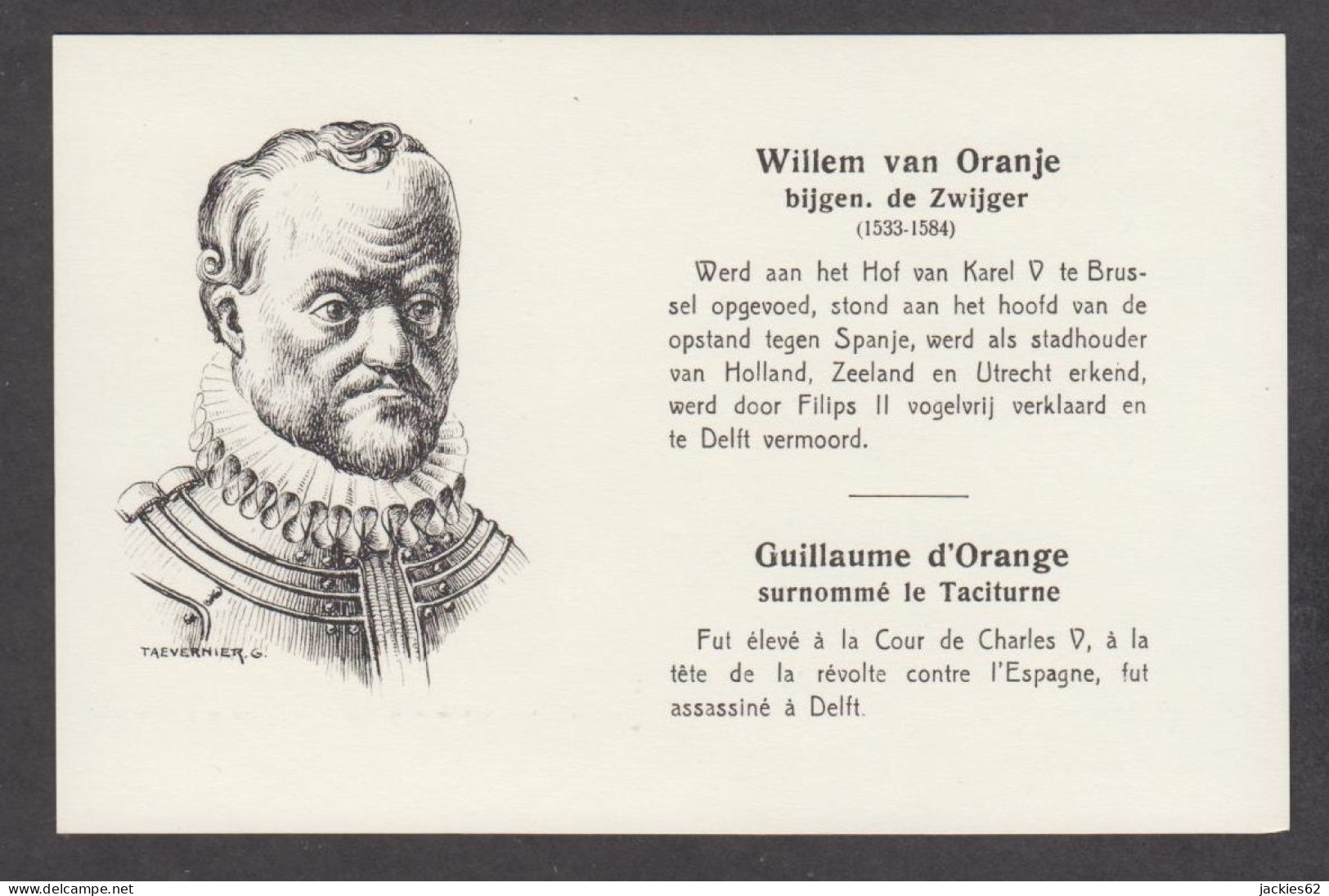 091596/ Guillaume Ier D'ORANGE-NASSAU, *le Taciturne* - Hombres Políticos Y Militares